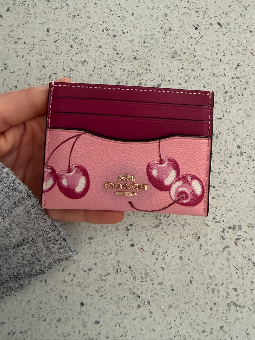 Coach Pink Cherry Card Holder - Picture 9 of 10